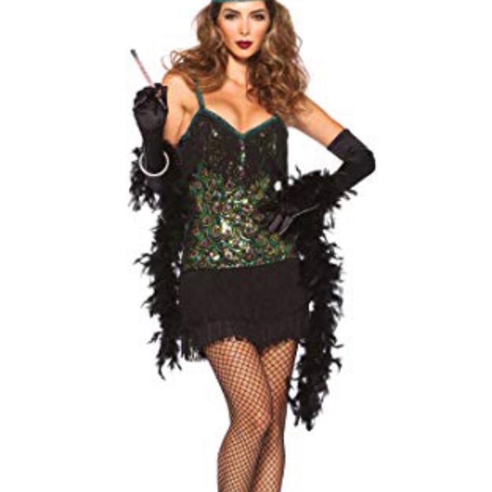 Leg Avenue 1920s Flapper Dress - peacock